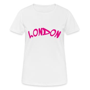 London - Great Britain - England - Women's Breathable T-Shirt - white - Front - AI Model Female 172 dark (172cm)