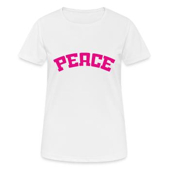 Slogan Paix et Amour - Frieden - T-shirt respirant Femme - blanc - Devant - AI Model Female 172 dark (172cm)
