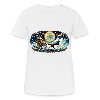 Himmlische Odyssee - Frauen T-Shirt atmungsaktiv - Weiß - Vorne - AI Model Female 172 dark (172cm)