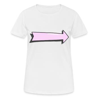 flèche rose avec ombre - T-shirt respirant Femme - blanc - Devant - AI Model Female 172 dark (172cm)