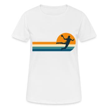 Handball joueur de hand handballeur handballeuse - T-shirt respirant Femme - blanc - Devant - AI Model Female 172 dark (172cm)
