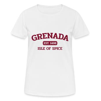 Grenade - Saint-Georges - Caraïbes - Antilles - T-shirt respirant Femme - blanc - Devant - AI Model Female 172 dark (172cm)