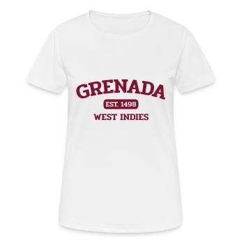 Grenade - Saint-Georges - Caraïbes - Antilles - T-shirt respirant Femme - blanc - Devant - AI Model Female 172 dark (172cm)