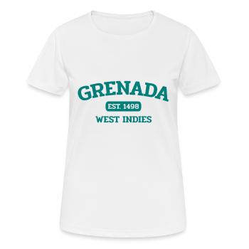 Grenade - Saint-Georges - Caraïbes - Antilles - T-shirt respirant Femme - blanc - Devant - AI Model Female 172 dark (172cm)
