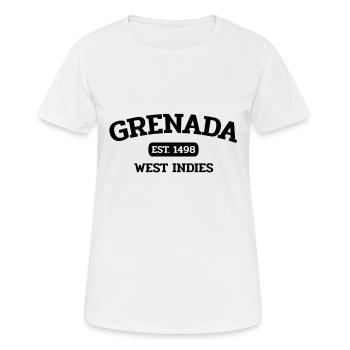 Grenade - Saint-Georges - Caraïbes - Antilles - T-shirt respirant Femme - blanc - Devant - AI Model Female 172 dark (172cm)