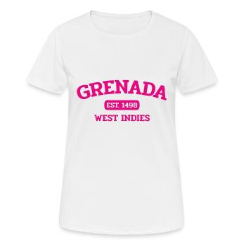 Grenade - Saint-Georges - Caraïbes - Antilles - T-shirt respirant Femme - blanc - Devant - AI Model Female 172 dark (172cm)