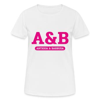 Antigua and Barbuda - St John's - West Indies - Women's Breathable T-Shirt - white - Front - AI Model Female 172 dark (172cm)