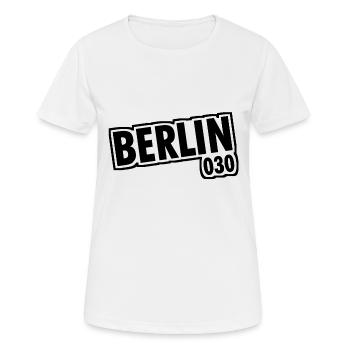 Berlin - 030 - Capital - Germany - Area Code - Women's Breathable T-Shirt - white - Front - AI Model Female 172 dark (172cm)