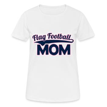 Flag Football Mom - Women's Breathable T-Shirt - white - Front - AI Model Female 172 dark (172cm)
