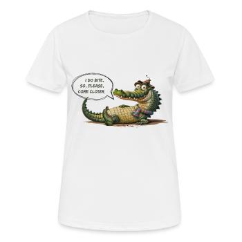 Entspannter Rex - Frauen T-Shirt atmungsaktiv - Weiß - Vorne - AI Model Female 172 dark (172cm)