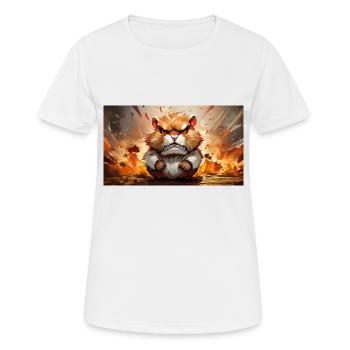 Animaux mignons - hamster - T-shirt respirant Femme - blanc - Devant - AI Model Female 172 dark (172cm)