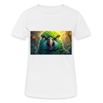 Animaux mignons - perroquet - T-shirt respirant Femme - blanc - Devant - AI Model Female 172 dark (172cm)
