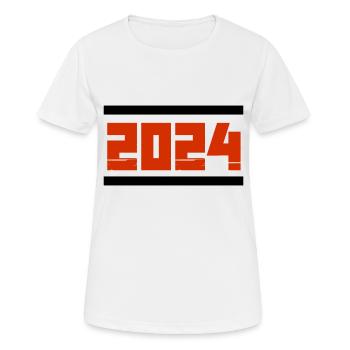 2024 - Women's Breathable T-Shirt - white - Front - AI Model Female 172 dark (172cm)
