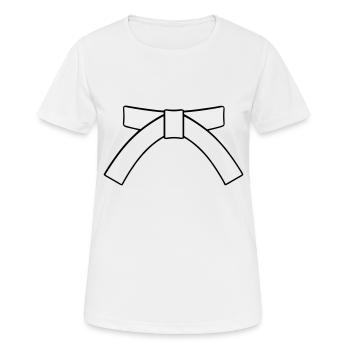 ceinture - T-shirt respirant Femme - blanc - Devant - AI Model Female 172 dark (172cm)