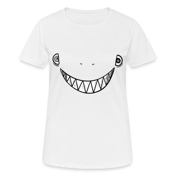 Lach doch mal! - Frauen T-Shirt atmungsaktiv - Weiß - Vorne - AI Model Female 172 dark (172cm)
