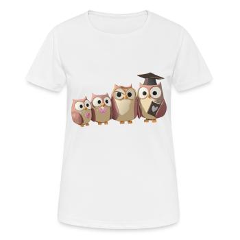 PROFESSOR EULE - Frauen T-Shirt atmungsaktiv - Weiß - Vorne - AI Model Female 172 dark (172cm)