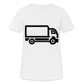 Lkw - Frauen T-Shirt atmungsaktiv - Weiß - Vorne - AI Model Female 172 dark (172cm)