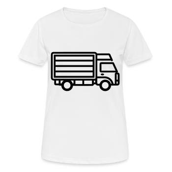 Lkw - Frauen T-Shirt atmungsaktiv - Weiß - Vorne - AI Model Female 172 dark (172cm)