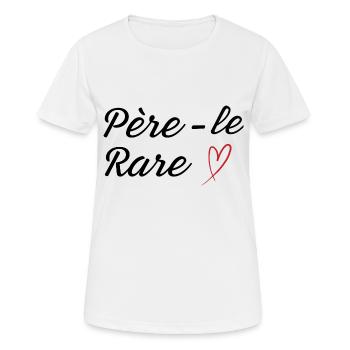 Seltene Perle Papa - Papa Geschenkidee - Frauen T-Shirt atmungsaktiv - Weiß - Vorne - AI Model Female 172 dark (172cm)