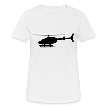 Hubschrauber - Frauen T-Shirt atmungsaktiv - Weiß - Vorne - AI Model Female 172 dark (172cm)