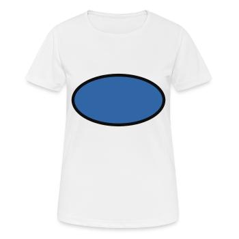 Ovale (à personnaliser) - T-shirt respirant Femme - blanc - Devant - AI Model Female 172 dark (172cm)
