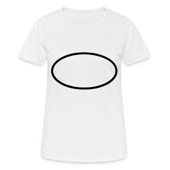 Ovale (à personnaliser) - T-shirt respirant Femme - blanc - Devant - AI Model Female 172 dark (172cm)