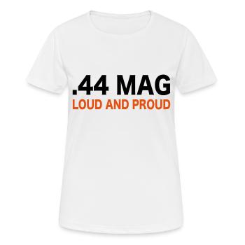 44 magnum guns shooting - Women's Breathable T-Shirt - white - Front - AI Model Female 172 dark (172cm)