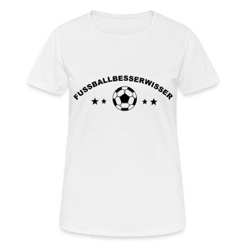 Fussballbesserwisser - Frauen T-Shirt atmungsaktiv - Weiß - Vorne - AI Model Female 172 dark (172cm)