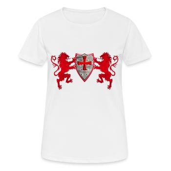 Loewen with the Knight's shield - Women's Breathable T-Shirt - white - Front - AI Model Female 172 dark (172cm)