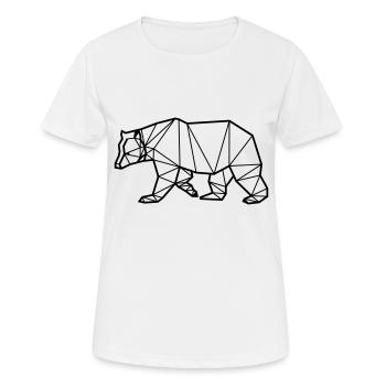 Bonnet Animal Prism - Ours - T-shirt respirant Femme - blanc - Devant - AI Model Female 172 dark (172cm)