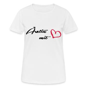 médecin - T-shirt respirant Femme - blanc - Devant - AI Model Female 172 dark (172cm)