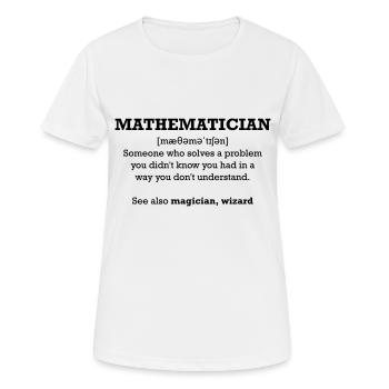 Mathématicien - Assistant - T-shirt respirant Femme - blanc - Devant - AI Model Female 172 dark (172cm)