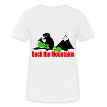 roche des montagnes - T-shirt respirant Femme - blanc - Devant - AI Model Female 172 dark (172cm)