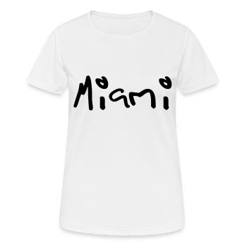 miami - Frauen T-Shirt atmungsaktiv - Weiß - Vorne - AI Model Female 172 dark (172cm)