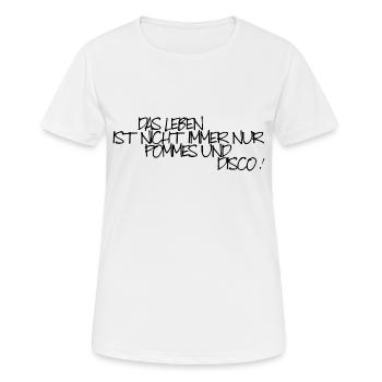 Frites et discothèque - T-shirt respirant Femme - blanc - Devant - AI Model Female 172 dark (172cm)