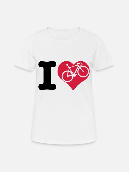 i love cycling - Women's Breathable T-Shirt - white