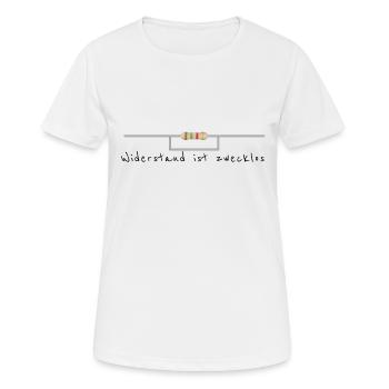 La résistance est inutile - T-shirt respirant Femme - blanc - Devant - AI Model Female 172 dark (172cm)