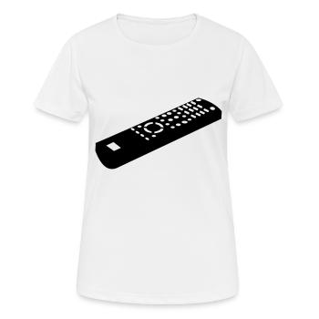 Télécommande, poussoir, contrôleurs de télévision, - T-shirt respirant Femme - blanc - Devant - AI Model Female 172 dark (172cm)