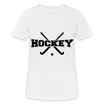 Hockey - Frauen T-Shirt atmungsaktiv - Weiß - Vorne - AI Model Female 172 dark (172cm)