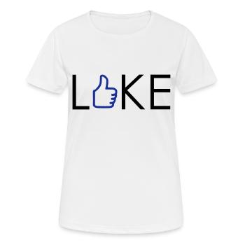 J'aime - J'aime - pouces vers le haut - T-shirt respirant Femme - blanc - Devant - AI Model Female 172 dark (172cm)