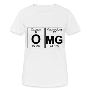 O-Mg (omg) - Full - T-shirt respirant Femme - blanc - Devant - AI Model Female 172 dark (172cm)
