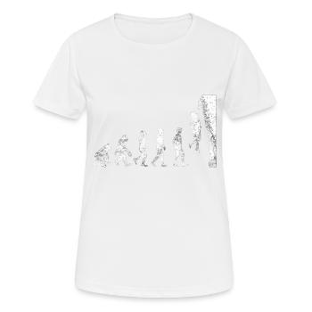 Bouldering climbing climbing - Women's Breathable T-Shirt - white - Front - AI Model Female 172 dark (172cm)