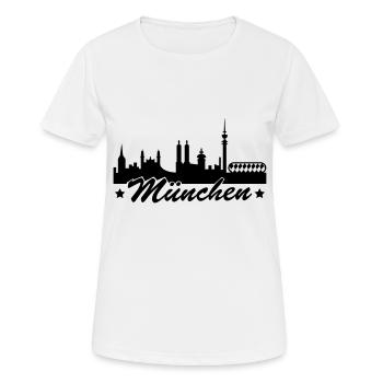 muenchen - Frauen T-Shirt atmungsaktiv - Weiß - Vorne - AI Model Female 172 dark (172cm)