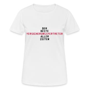 Versicherungsvertreter Versicherer Versicherung - Frauen T-Shirt atmungsaktiv - Weiß - Vorne - AI Model Female 172 dark (172cm)