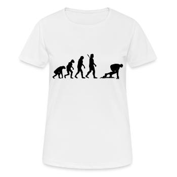 Leichtathletik - Sprint - Frauen T-Shirt atmungsaktiv - Weiß - Vorne - AI Model Female 172 dark (172cm)
