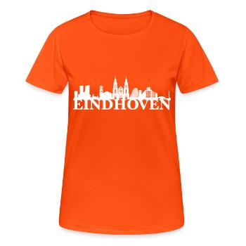 Idée de cadeau skyline Eindhoven Pays-Bas - T-shirt respirant Femme - orange néon - Devant - AI Model Female 172 dark (172cm)