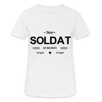 Bester Soldat - Frauen T-Shirt atmungsaktiv - Weiß - Vorne - AI Model Female 172 dark (172cm)