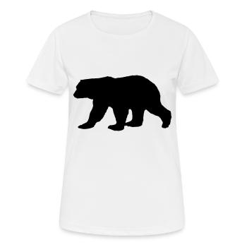 bear silhouette - Frauen T-Shirt atmungsaktiv - Weiß - Vorne - AI Model Female 172 dark (172cm)