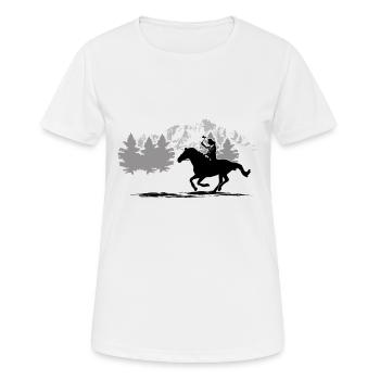 Indianer - Western - Wild West - Frauen T-Shirt atmungsaktiv - Weiß - Vorne - AI Model Female 172 dark (172cm)
