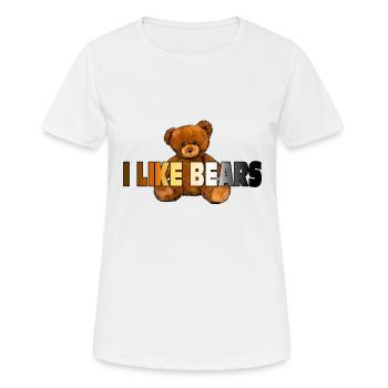 Ours gay - T-shirt respirant Femme - blanc - Devant - AI Model Female 172 dark (172cm)